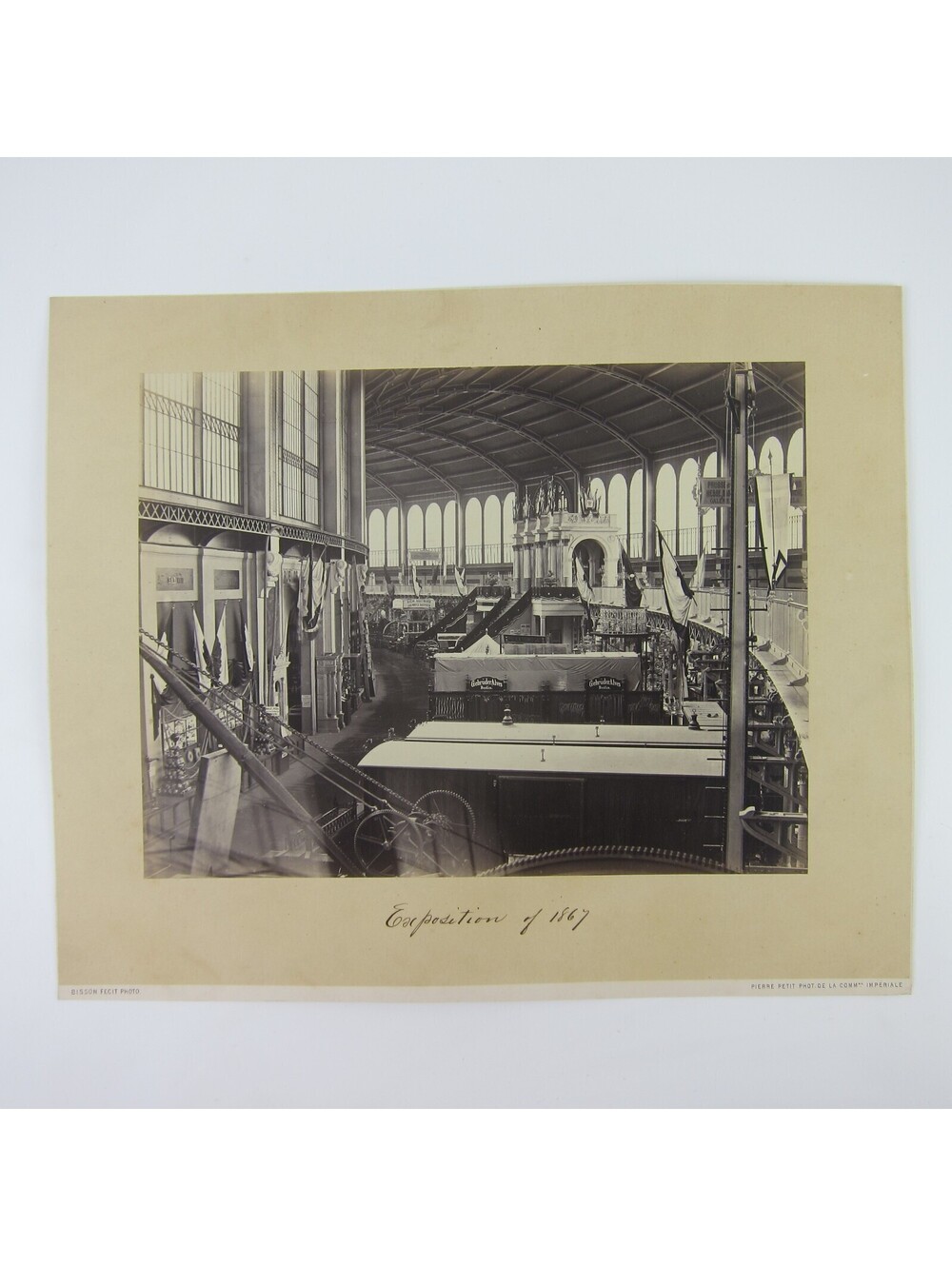 1867 Paris Worlds Fair Photo Print LARGE Prussian Car Gallery Bisson RARE
